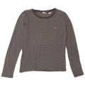 Levi's Top de manga larga para mujer UK 44 Algodón a rayas gris medio