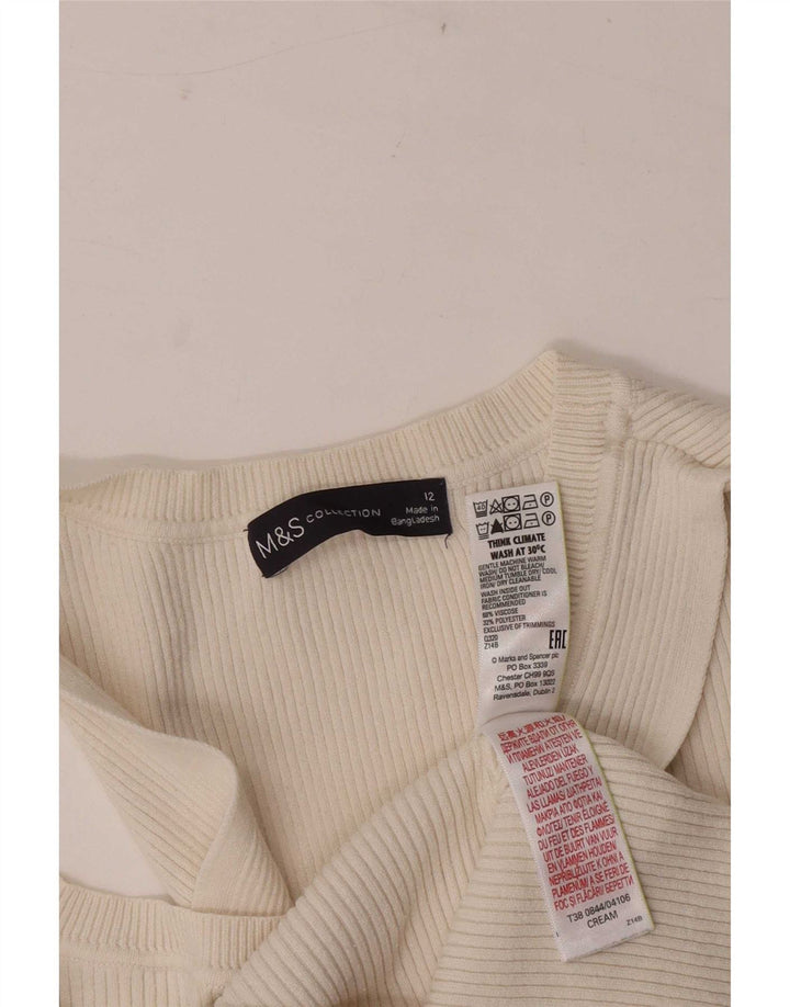 Marks & Spencer - Camiseta sin mangas para mujer, talla M, viscosa blanca