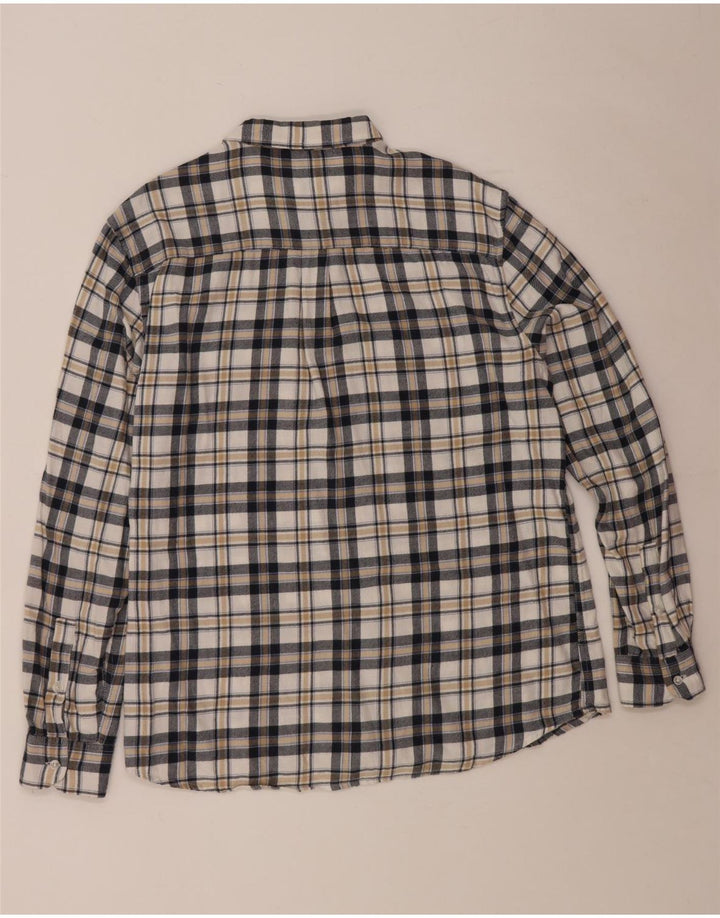 WRANGLER Camisa de franela de corte regular para hombre XL Algodón a cuadros blancos