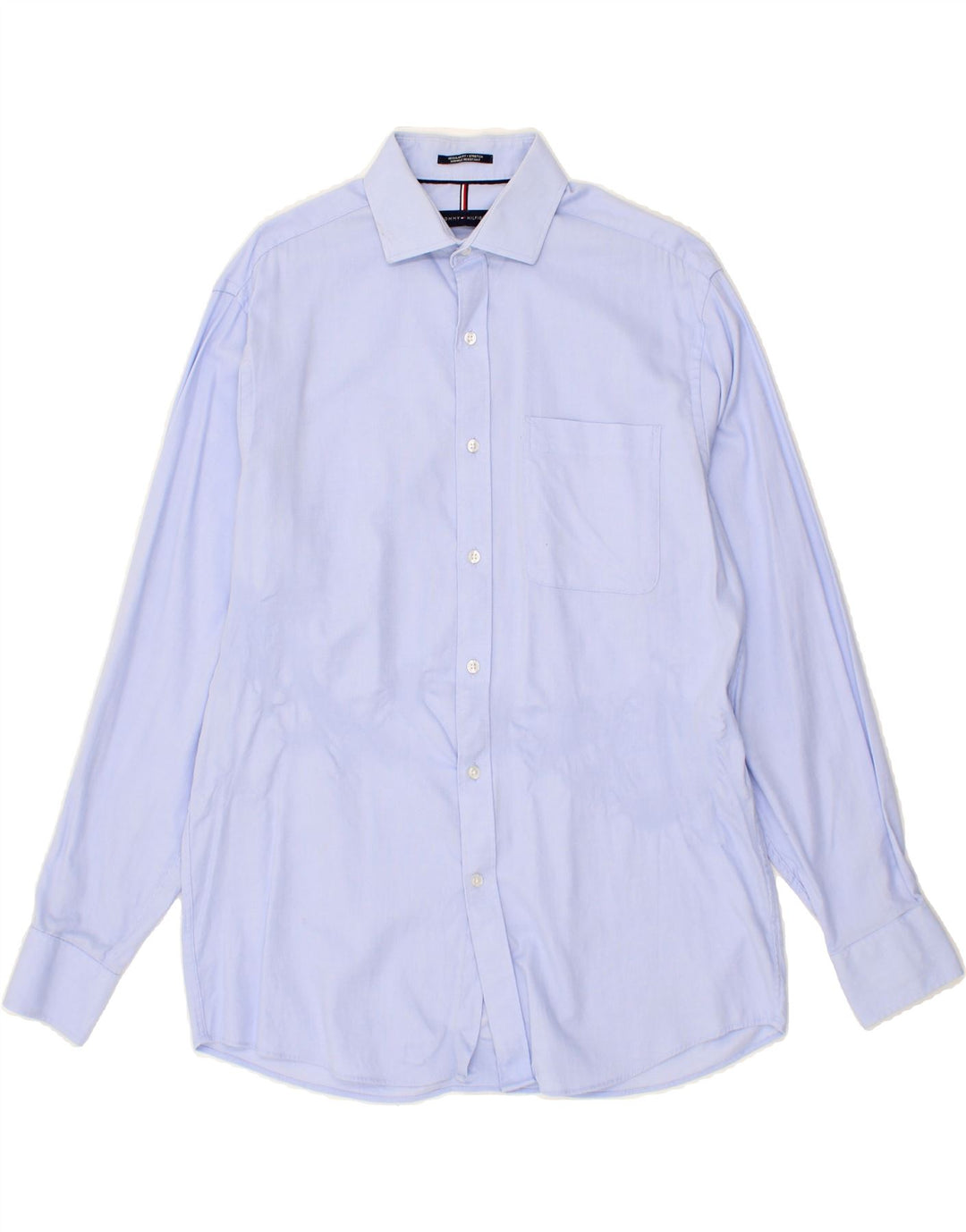 TOMMY HILFIGER Mens Wrinkle Resistant Shirt Size 15 1/2 Medium Blue Vintage Tommy Hilfiger and Second-Hand Tommy Hilfiger from Messina Hembry 