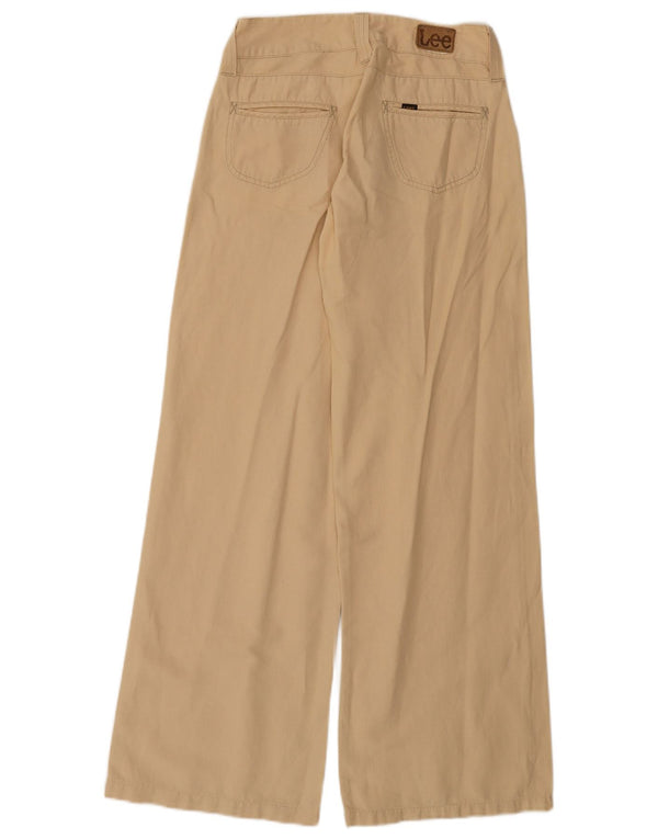 Lee Sonora Pantalones Casuales De Pernera Ancha para Mujer W28 L31 Algodón Beige