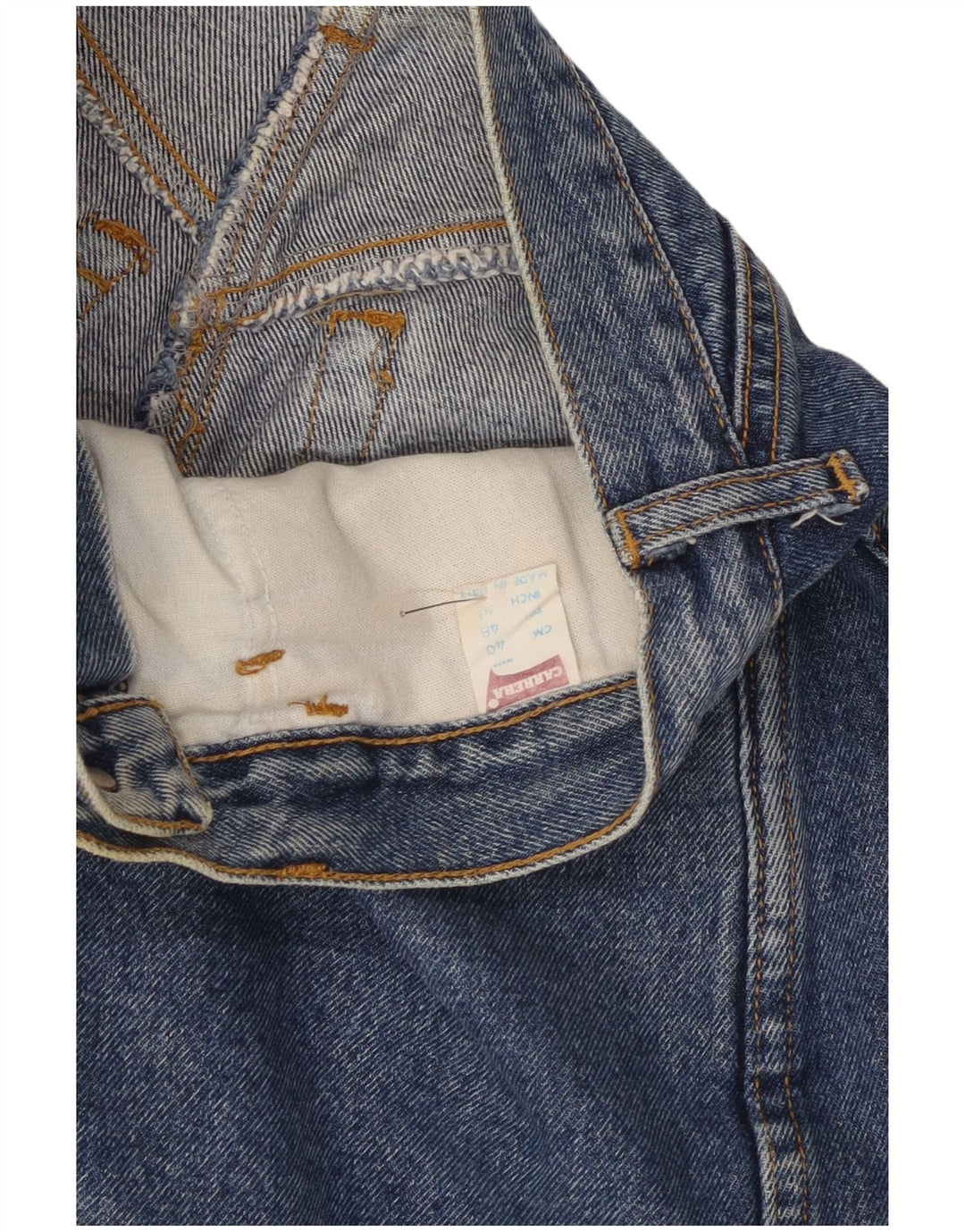 Falda Vaquera Midi Carrera W30 Azul Medio Algodón