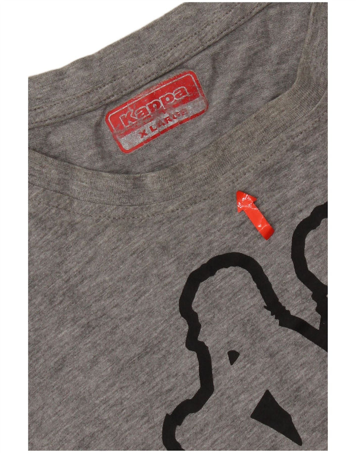 Kappa Hombre Gráfico Chaleco Top XL Gris