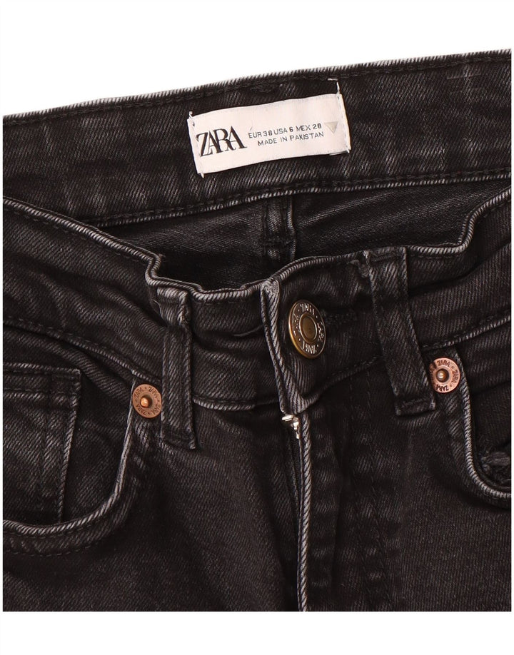 Zara Mujer Crop Bootcut Jeans EU 38 Small W28 L25 Negro