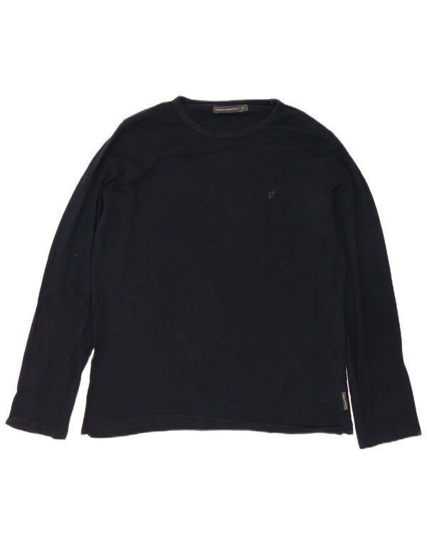 French Connection Camiseta Hombre Manga Larga XL Algodón Azul Marino