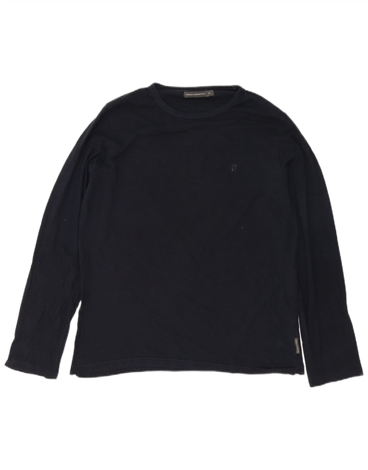 French Connection Camiseta Hombre Manga Larga XL Algodón Azul Marino