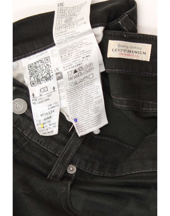 Levi's Vaqueros ajustados para hombre W34 L34 Algodón negro