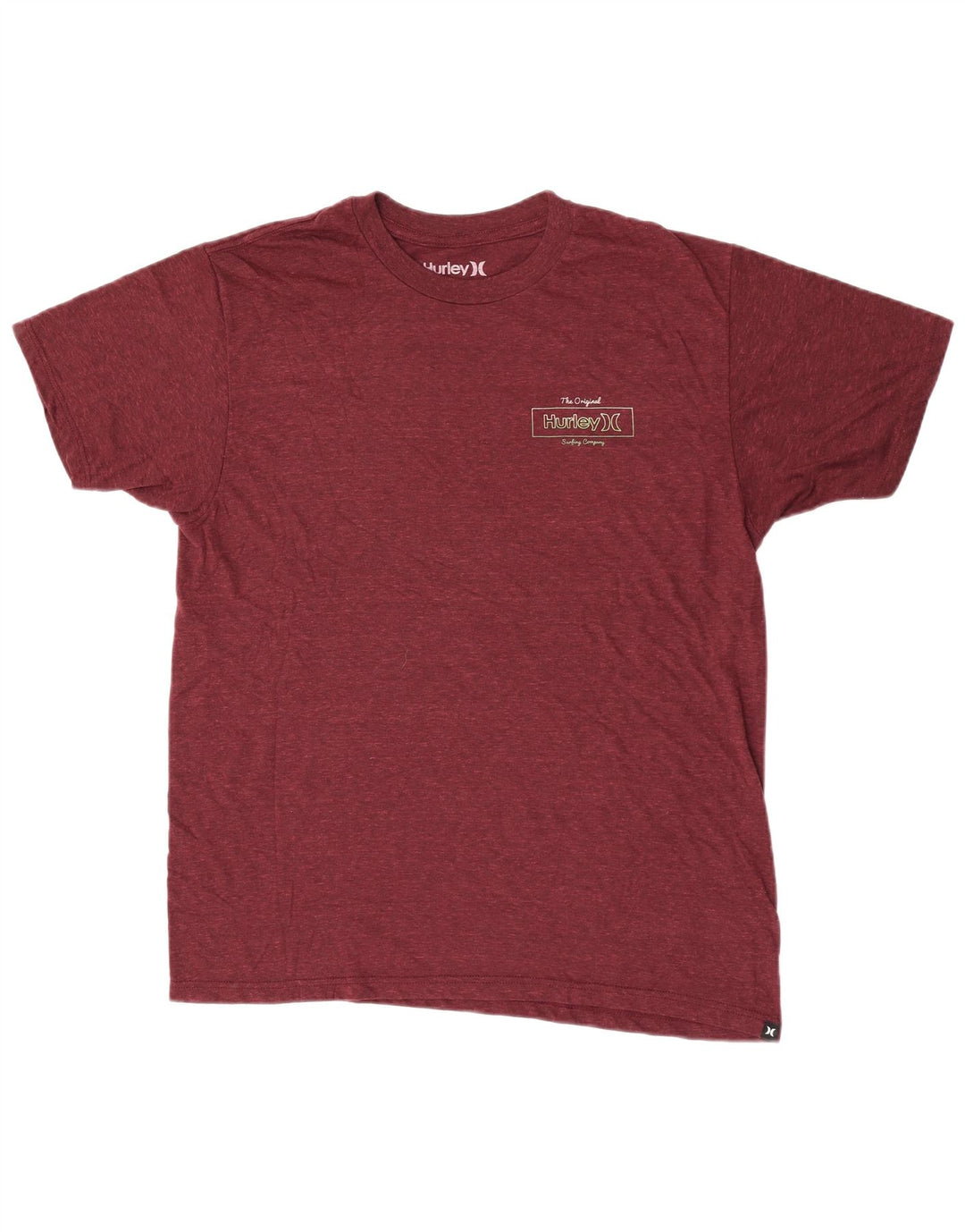 Hurley - Camiseta para hombre, talla grande, poliéster moteado en color burdeos