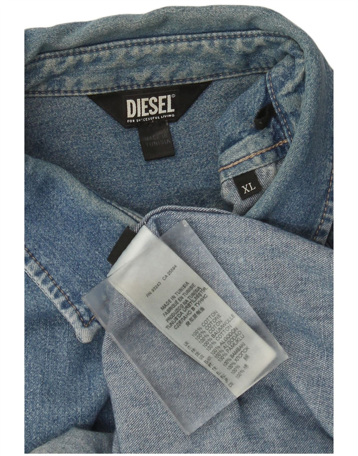 Diesel Camisa Vaquera Hombre XL Algodón Azul