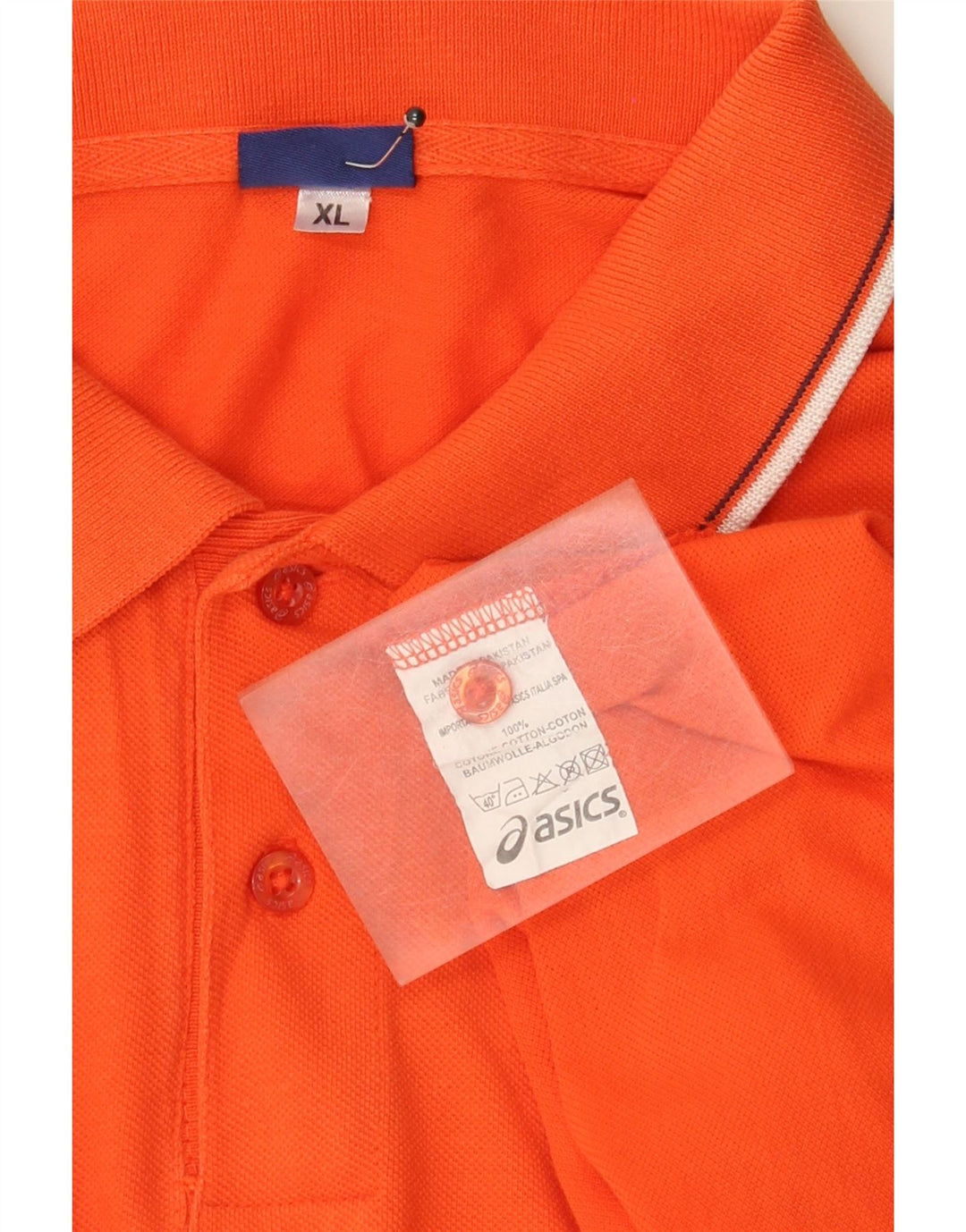 Polo Asics Hombre XL Naranja Algodón