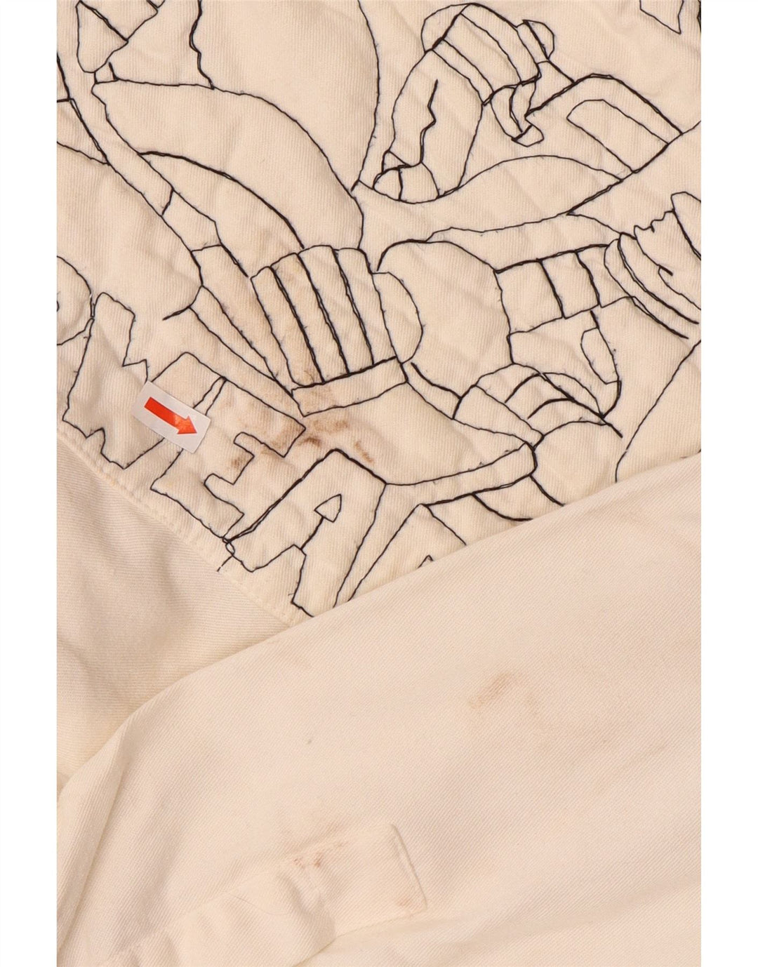 Vintage hombres camisa gráfica grande algodón blanco