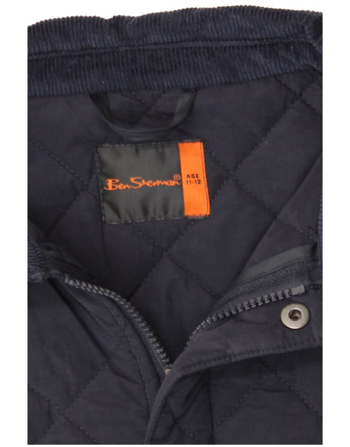 Ben Sherman Chaqueta Acolchada para Niños 11-12 Años Azul Marino Algodón Clásico