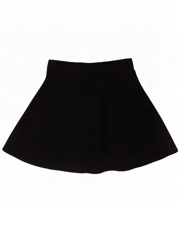 Zara Mujer Minifalda De Cintura Alta Grande W30 Viscosa Negra