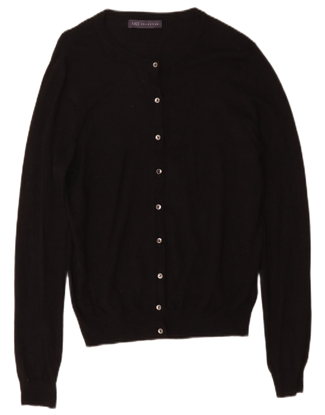 Marks & Spencer - Cárdigan para mujer, talla 40, viscosa negra mediana