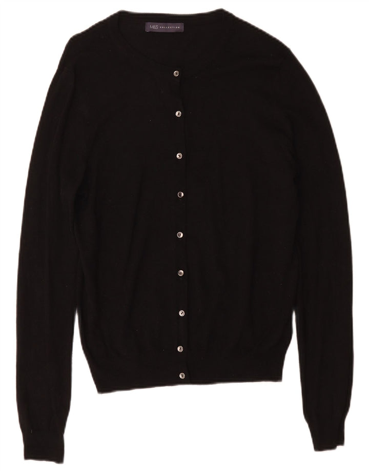 Marks & Spencer - Cárdigan para mujer, talla 40, viscosa negra mediana