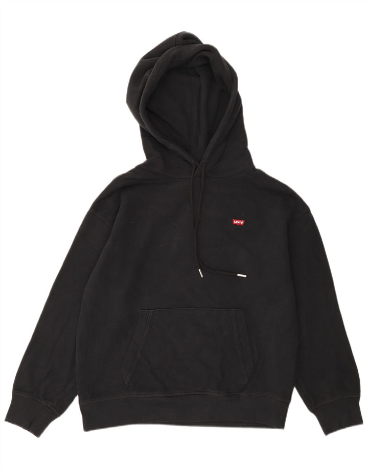 Levi's Hombre Sudadera Con Capucha Jumper Small Algodón Negro