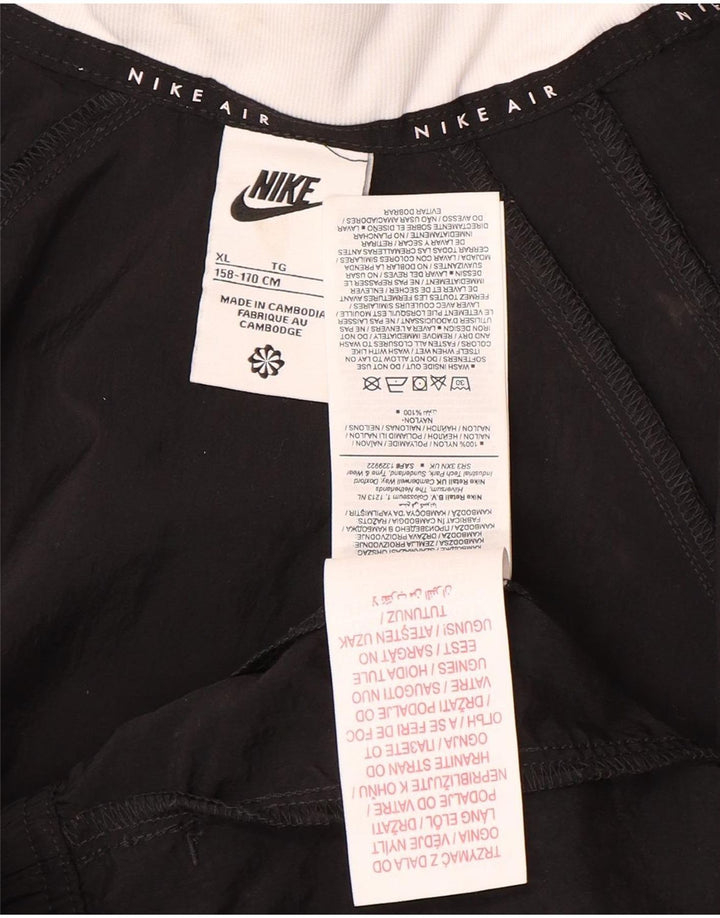 Nike - Chaqueta de chándal gráfica para niños, 13-14 años, XL, nailon negro