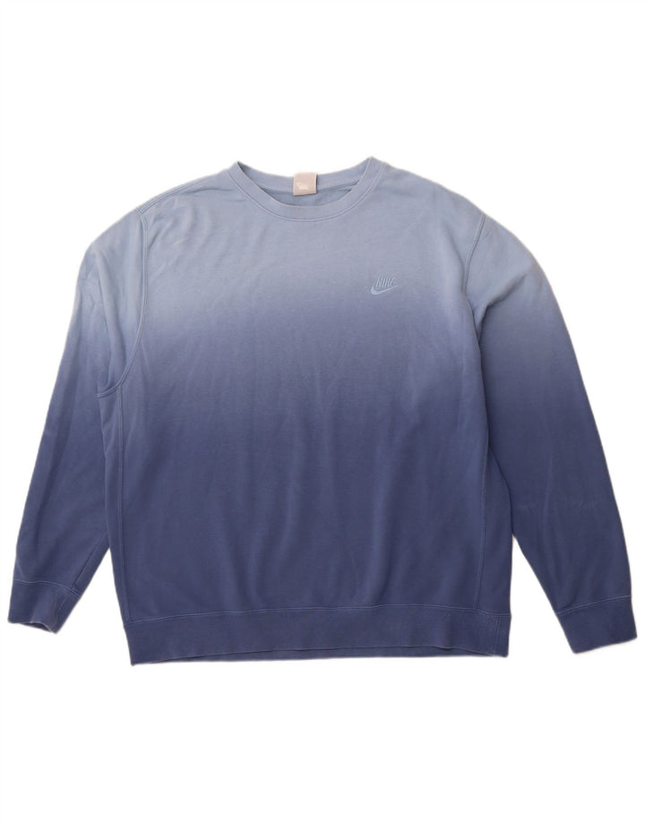 NIKE Sudadera Jumper Jumper XL Azul Colorblock Algodón