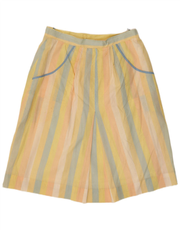 Vintage mujer A-Line falda W32 grande multicolor rayas
