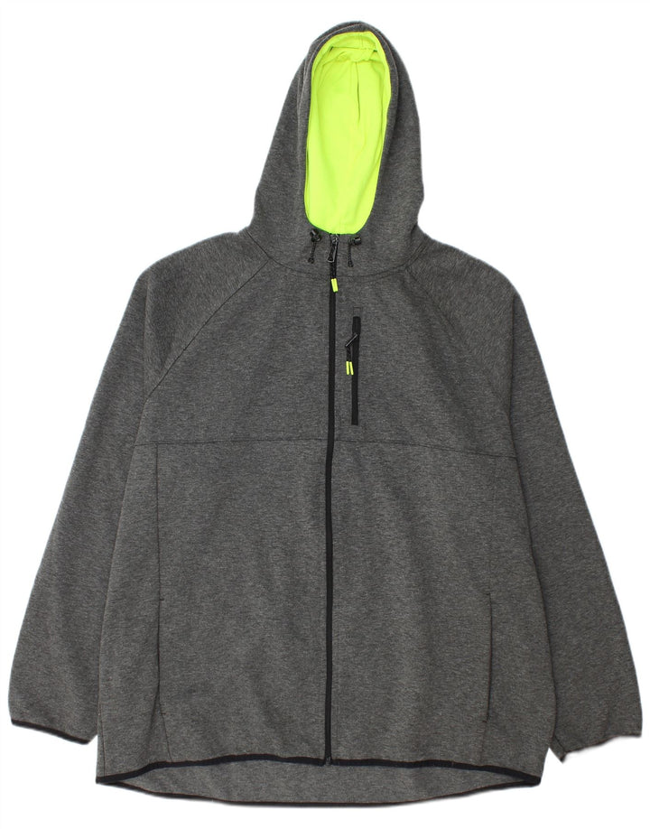 Russell Athletic Sudadera con capucha y cremallera para hombre 2XL Poliéster gris