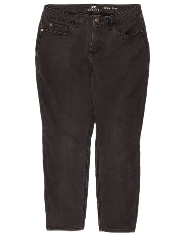 LEE Womens Riders Mid Rise Skinny Jeans US 4 Small W32 L24 Black