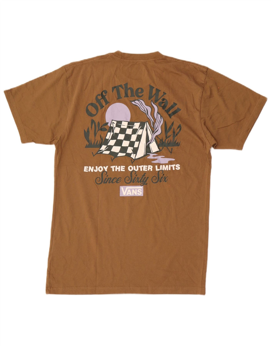 Vans Hombre Classic Fit Graphic Camiseta Top Algodón Beige Medio