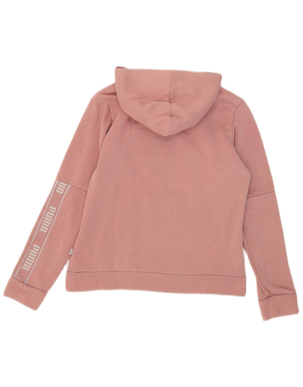 Puma Sudadera con capucha gráfica para mujer UK 14 Medium Pink
