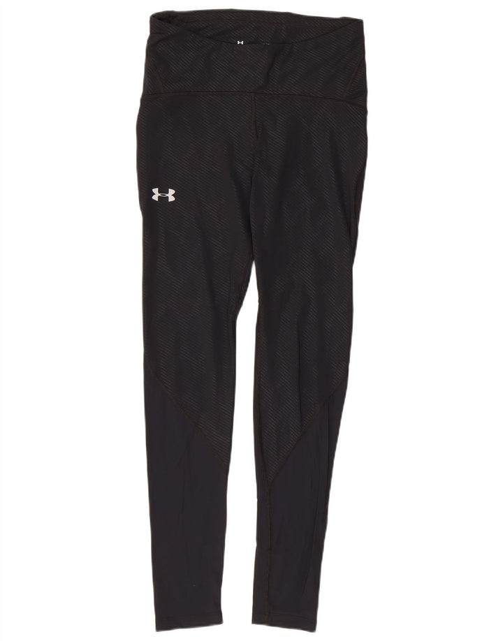 Under Armour Leggings para mujer UK 44 Mediano Nylon a rayas negras