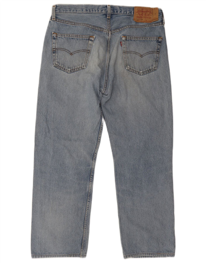 Levi's Jeans rectos desgastados 501 para hombre W32 L27 Algodón azul
