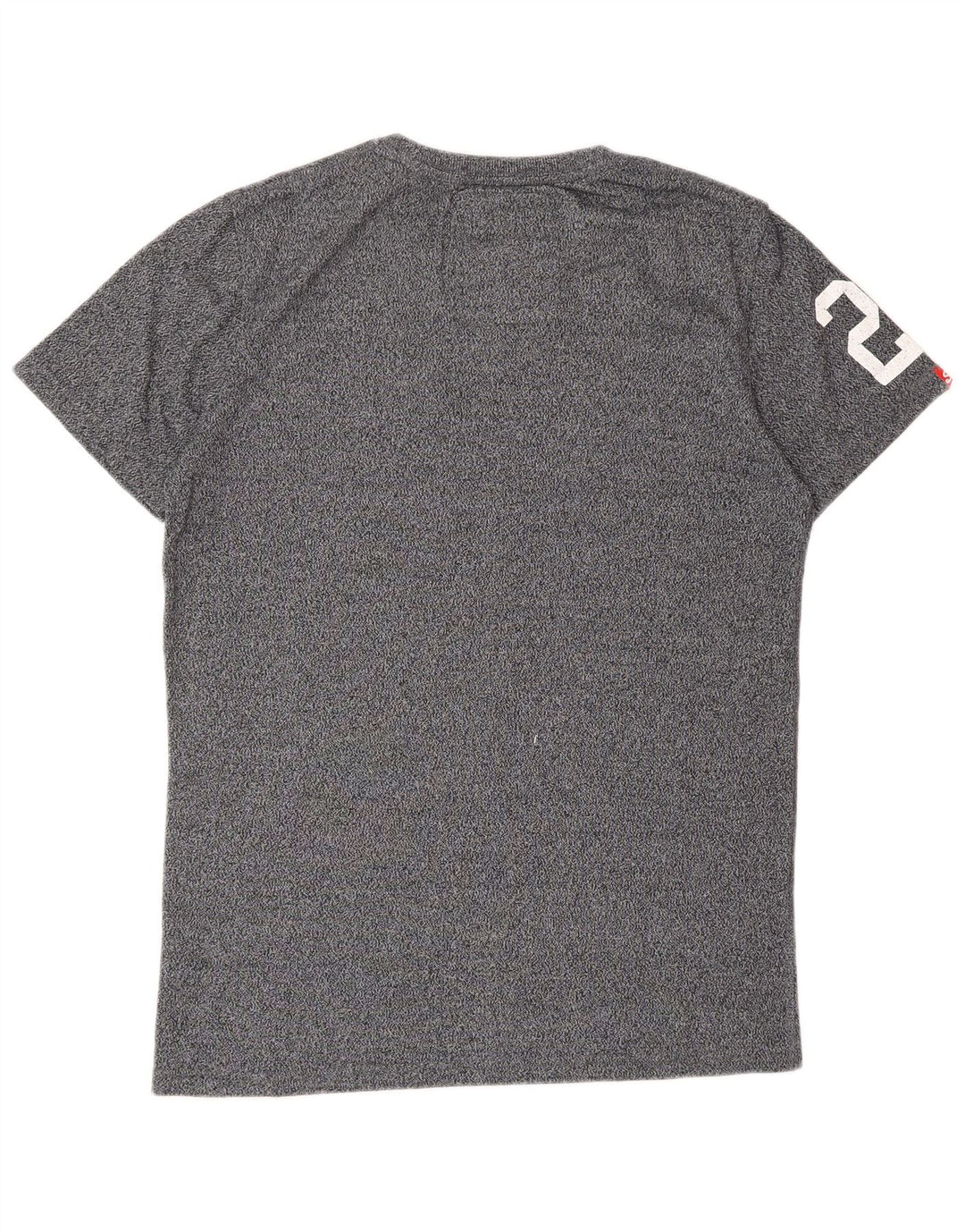 SUPERDRY Camiseta gráfica para hombre Top de algodón moteado gris medio