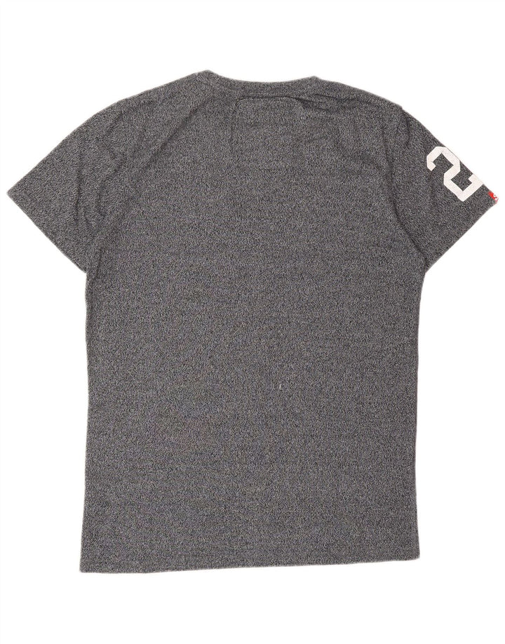 SUPERDRY Camiseta gráfica para hombre Top de algodón moteado gris medio