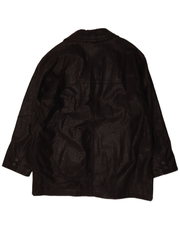 Chaqueta de cuero para hombre Brooklyn UK 44 2XL Negro