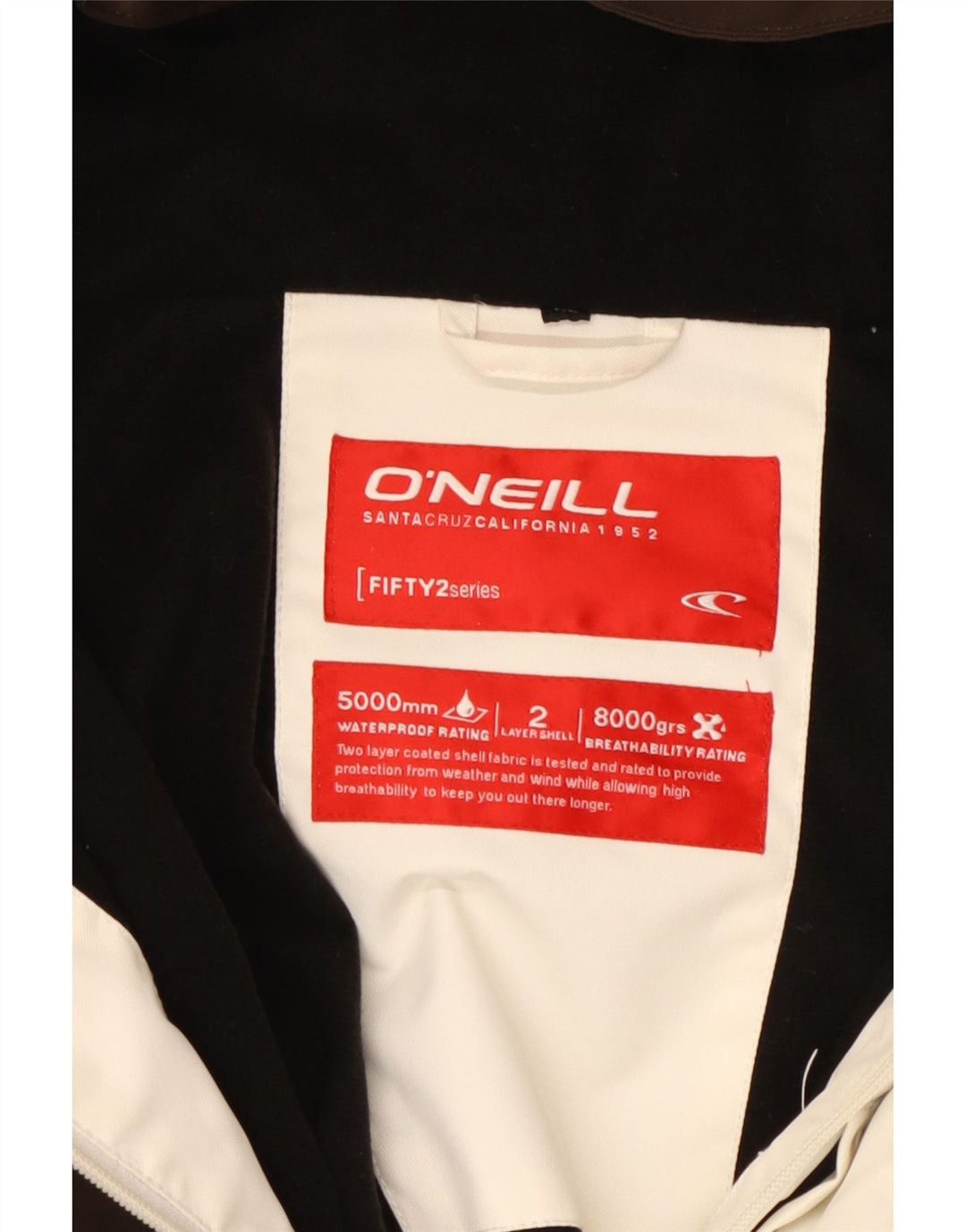 O'NEILL Chaqueta cortavientos con capucha y gráfico para hombre UK 42 XL Bloque de color negro