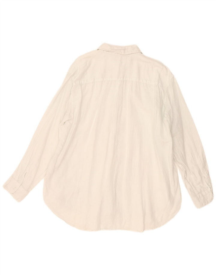 French Connection Camisa extragrande para mujer Reino Unido 42 Mediano Blanco
