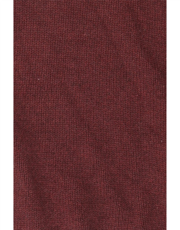 Marks & Spencer Jersey con cuello tipo chal para hombre de algodón burdeos medio