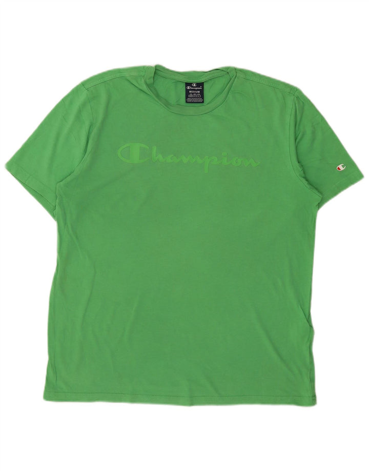 CHAMPION Camiseta gráfica para hombre Top Algodón verde medio