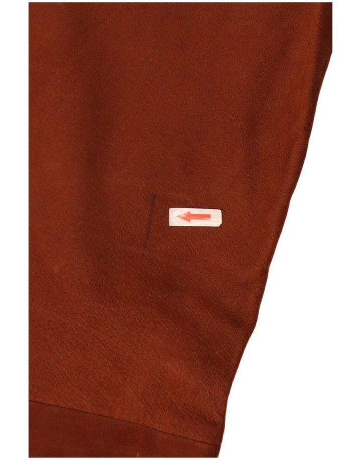 Pantalones de cuero vintage para hombre W33 L33 cuero marrón