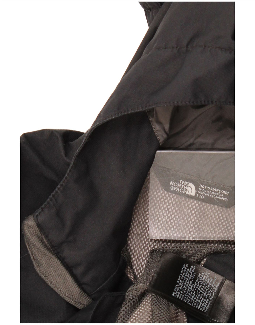 The North Face Chaqueta impermeable con capucha para niños 11-12 años Grande Poliéster negro