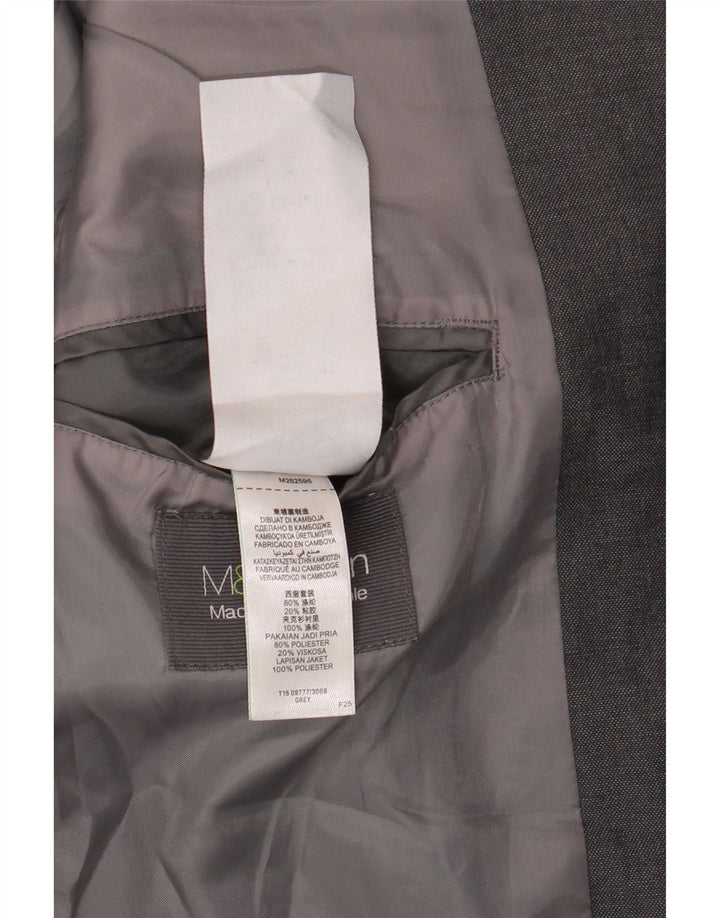 Marks & Spencer Chaqueta tipo blazer de 2 botones para hombre UK 38 Poliéster gris medio