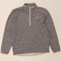 Under Armour Sudadera con cuello y cremallera para hombre Jersey tipo jersey de poliéster moteado en gris medio