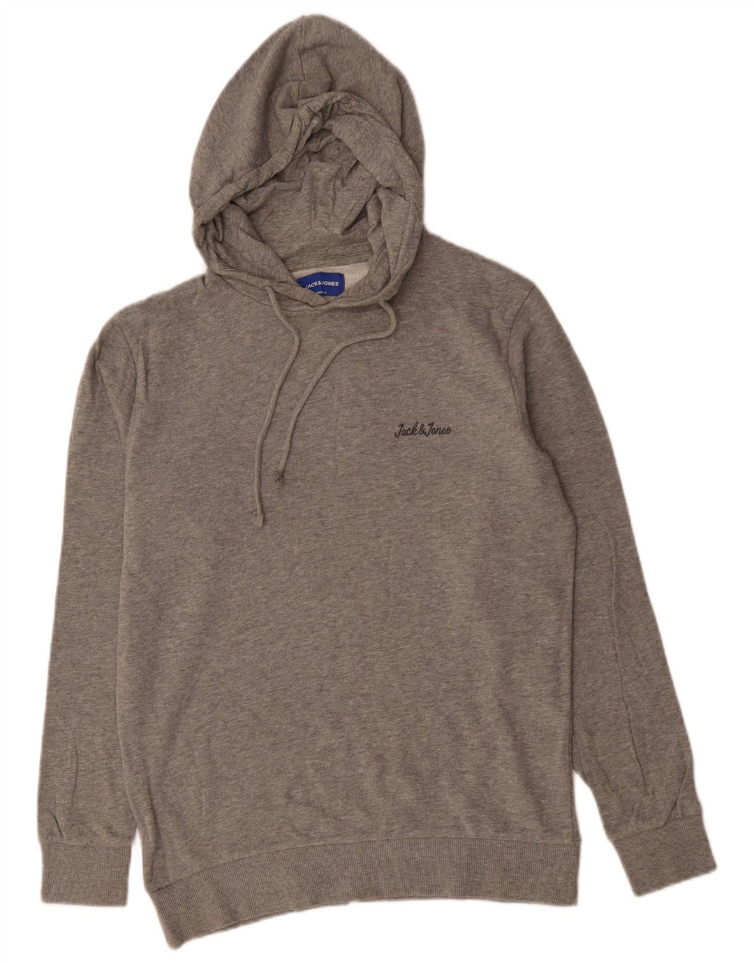 JACK & JONES Hombre Jersey con capucha de algodón moteado gris medio