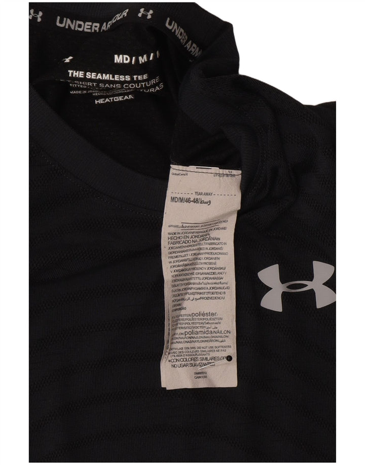 Under Armour Camiseta Heat Gear para hombre Top Poliéster a rayas gris medio