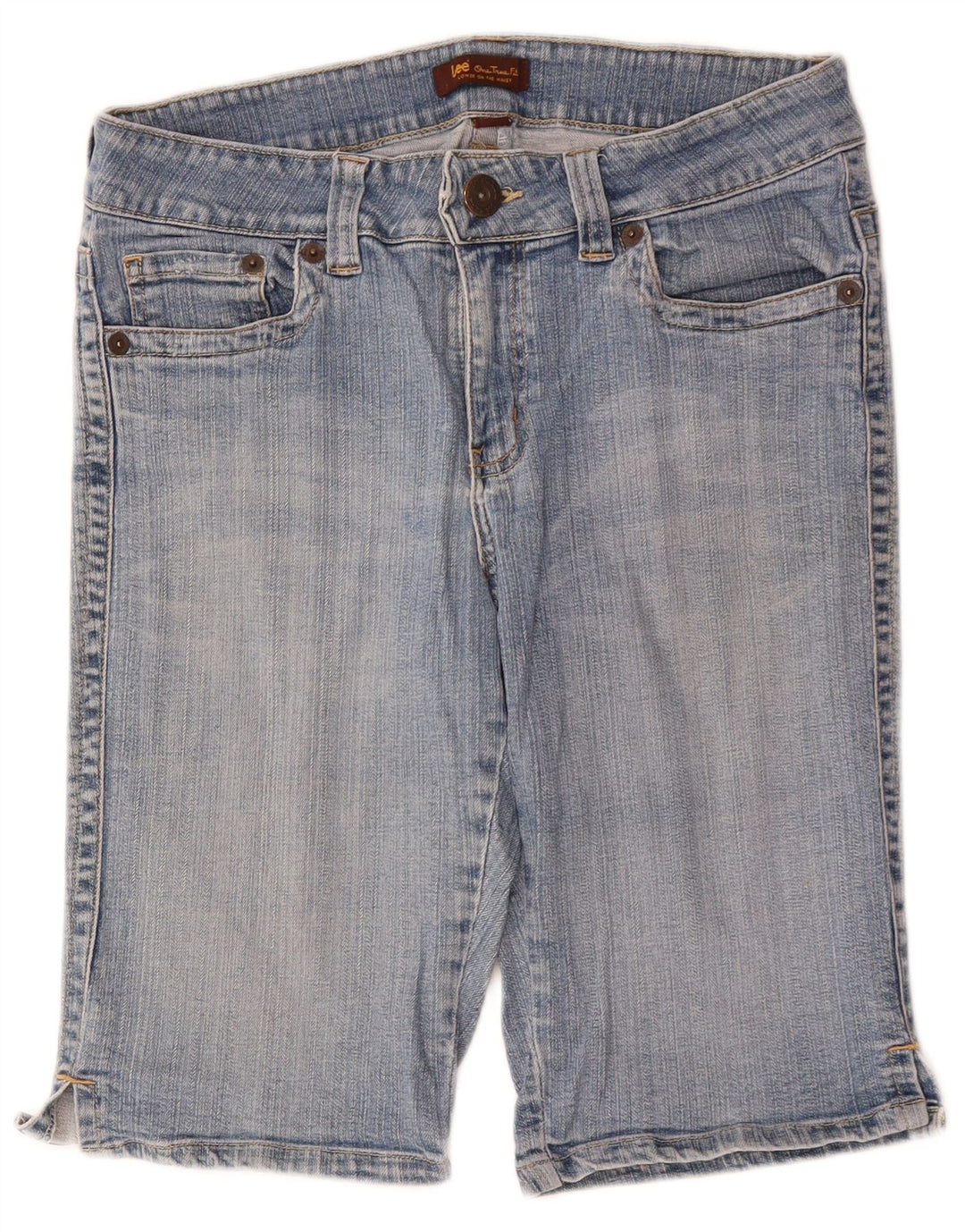 LEE Pantalones cortos de mezclilla para mujer US 11/12 grande W32 algodón azul