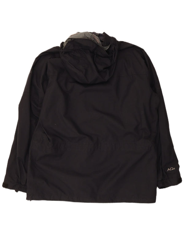 Berghaus Chaqueta impermeable con capucha para hombre UK 42 XL Nylon negro