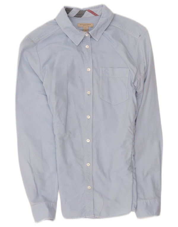 Burberry Camisa BRIT para mujer Reino Unido 4 XS Algodón azul