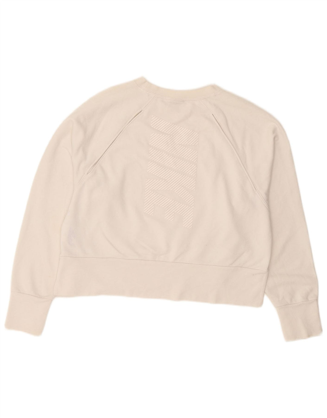 Nike - Sudadera corta para mujer, talla 40, poliéster blanco mediano