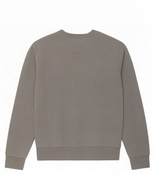 Tommy Hilfiger Sudadera de corte vintage para hombre, tipo jersey, grande, gris moteado