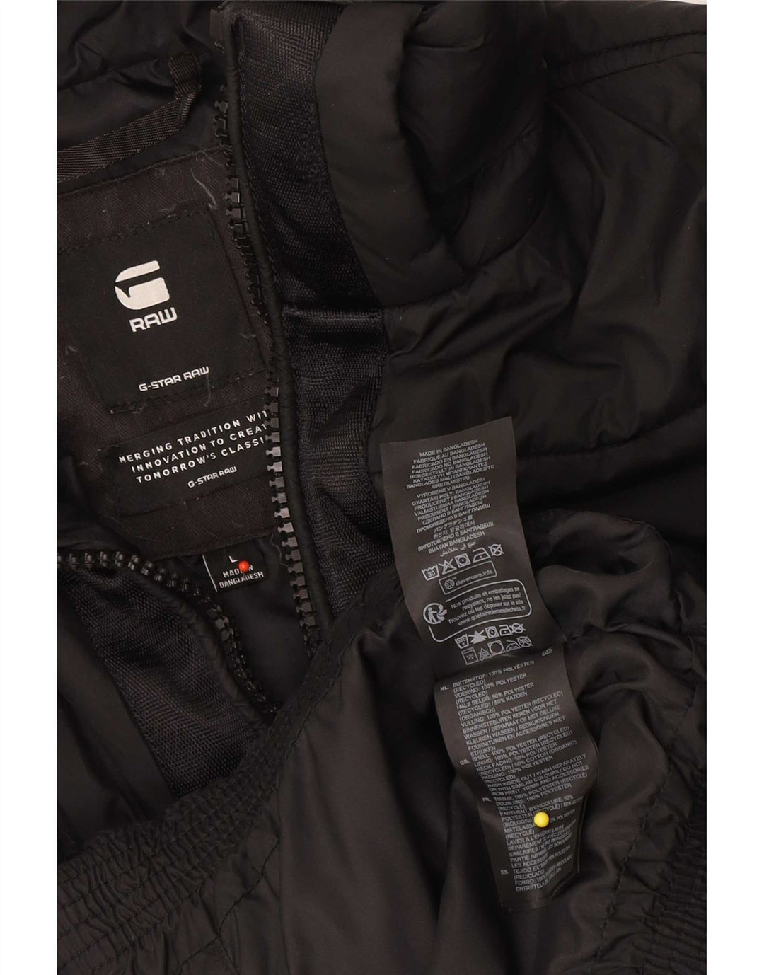 G-Star Chaqueta acolchada para mujer UK 46 Grande Poliéster negro