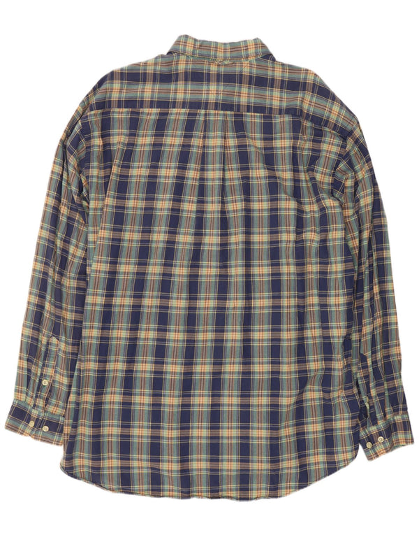 Camisa Tommy Hilfiger Hombre XL Algodón A Cuadros Azul