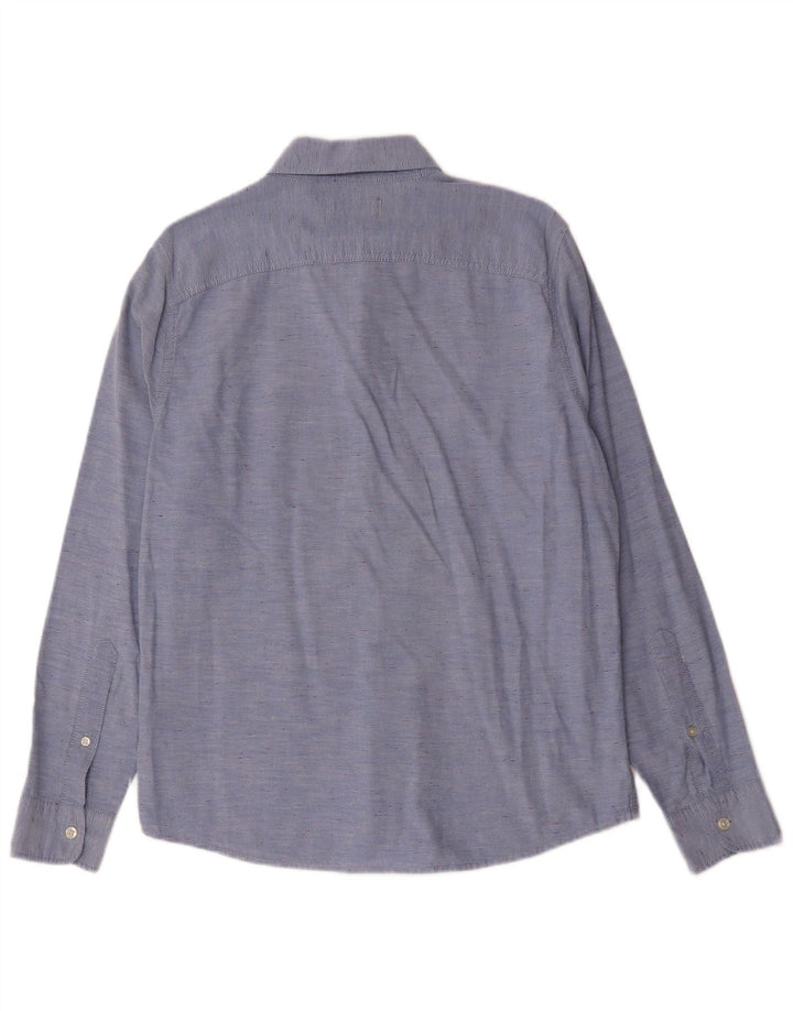 Camisa Hollister Hombre Algodón moteado azul grande
